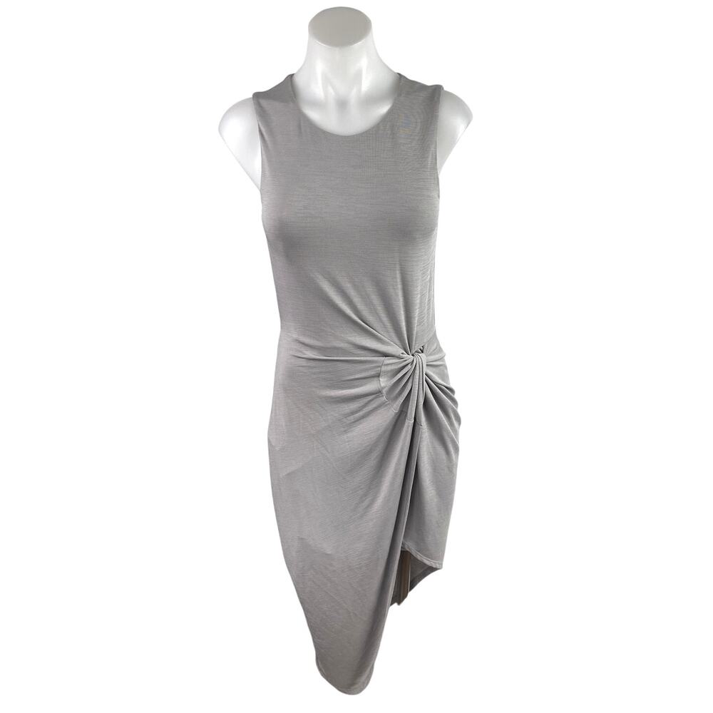 Lovers + Friends Jenna Gray Twist Knot Sleeveless Midi Bodycon Tank Dress Size S